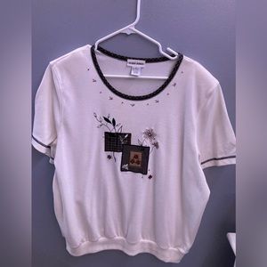 Alfred Dunner Vintage Short Sleeve Top